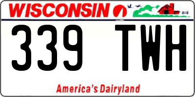 WI license plate 339TWH