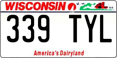WI license plate 339TYL