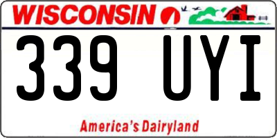 WI license plate 339UYI