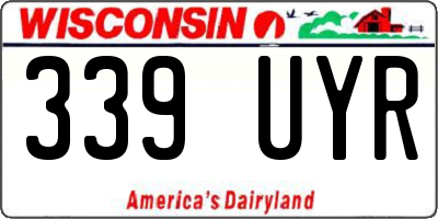 WI license plate 339UYR