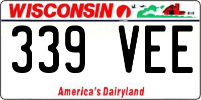 WI license plate 339VEE