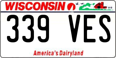 WI license plate 339VES