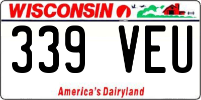 WI license plate 339VEU