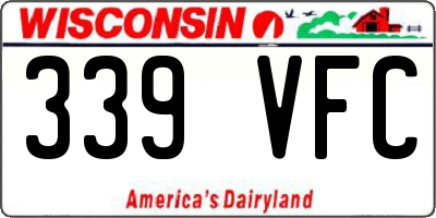 WI license plate 339VFC