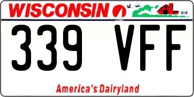 WI license plate 339VFF