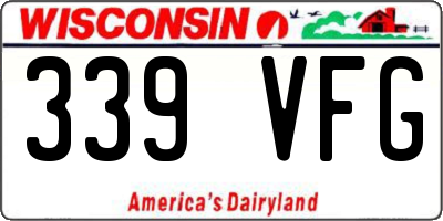 WI license plate 339VFG