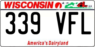 WI license plate 339VFL