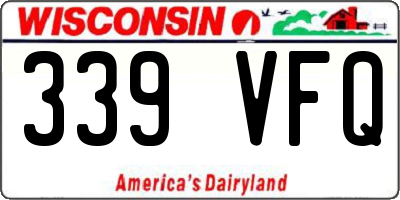 WI license plate 339VFQ
