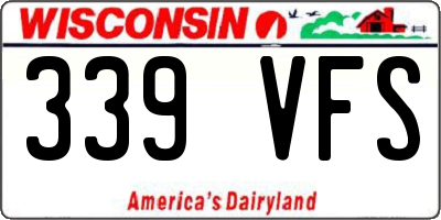 WI license plate 339VFS