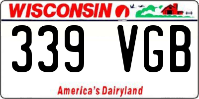 WI license plate 339VGB