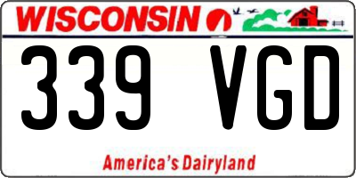 WI license plate 339VGD