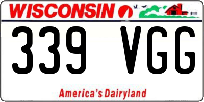 WI license plate 339VGG