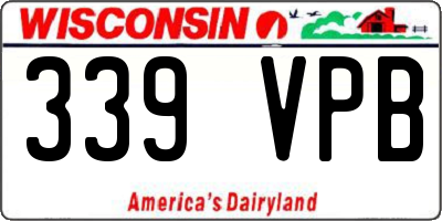 WI license plate 339VPB