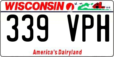 WI license plate 339VPH