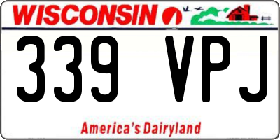 WI license plate 339VPJ