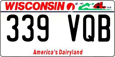 WI license plate 339VQB
