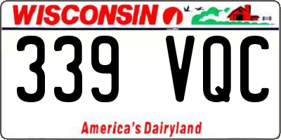 WI license plate 339VQC