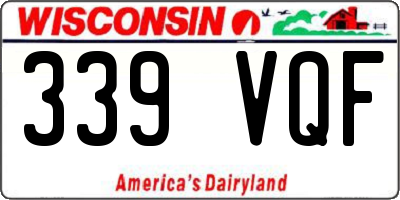 WI license plate 339VQF