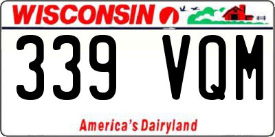 WI license plate 339VQM