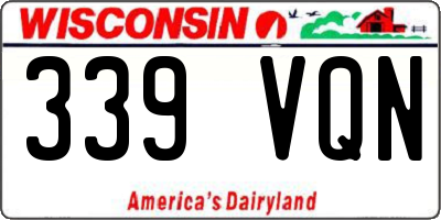 WI license plate 339VQN