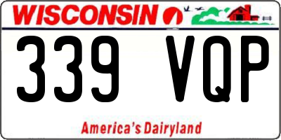 WI license plate 339VQP
