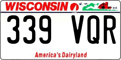 WI license plate 339VQR