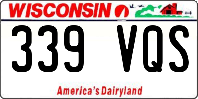 WI license plate 339VQS