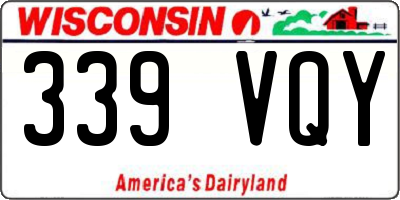 WI license plate 339VQY