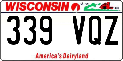 WI license plate 339VQZ