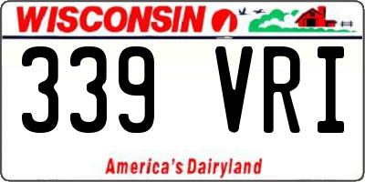 WI license plate 339VRI
