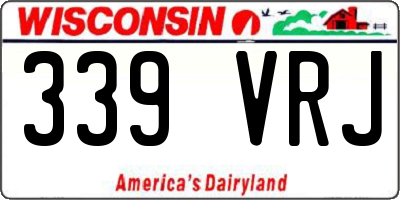 WI license plate 339VRJ