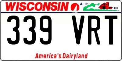 WI license plate 339VRT