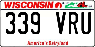 WI license plate 339VRU