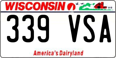 WI license plate 339VSA