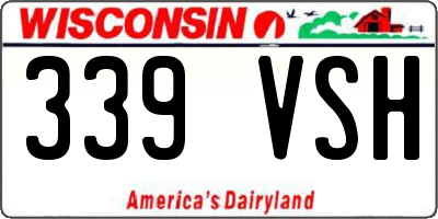 WI license plate 339VSH