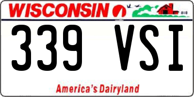 WI license plate 339VSI