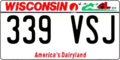 WI license plate 339VSJ