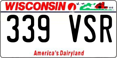 WI license plate 339VSR