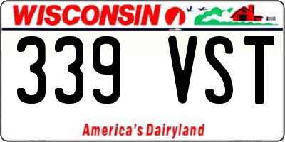 WI license plate 339VST