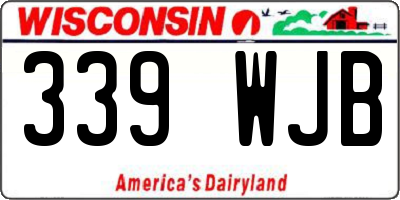 WI license plate 339WJB