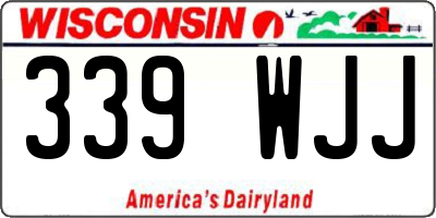 WI license plate 339WJJ