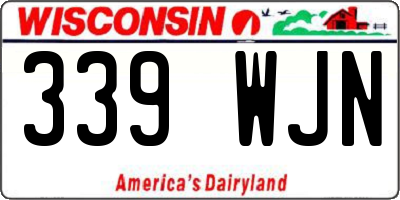 WI license plate 339WJN