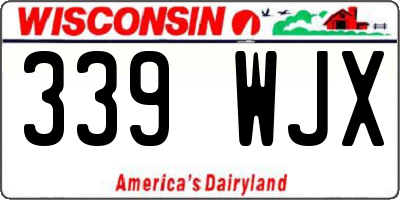 WI license plate 339WJX