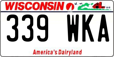 WI license plate 339WKA