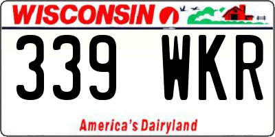WI license plate 339WKR
