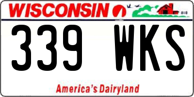 WI license plate 339WKS