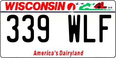 WI license plate 339WLF