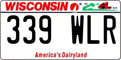 WI license plate 339WLR