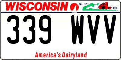 WI license plate 339WVV