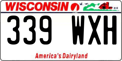 WI license plate 339WXH